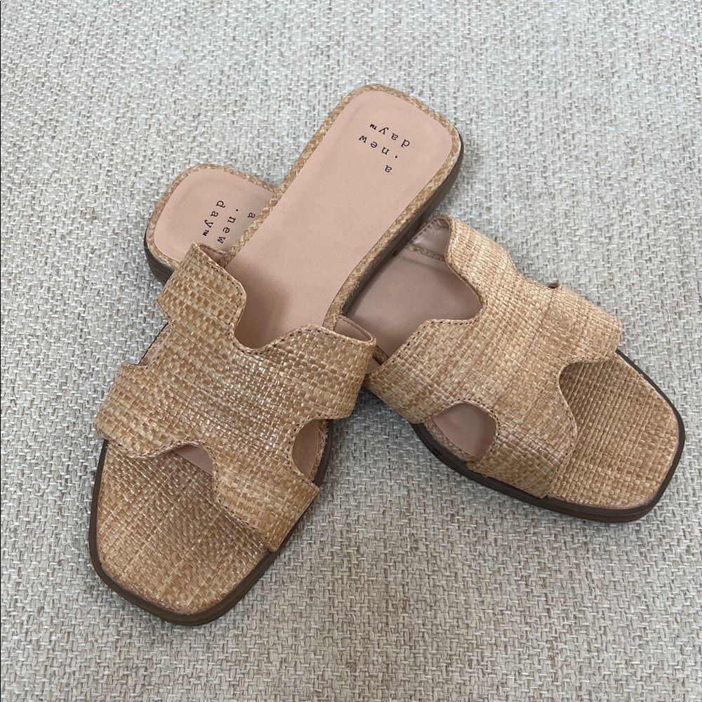 a new day Beige Woven Sandals